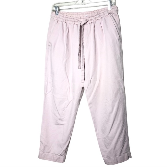 GAP Pants - Gap Drawstring Waist Pink Cropped Pants